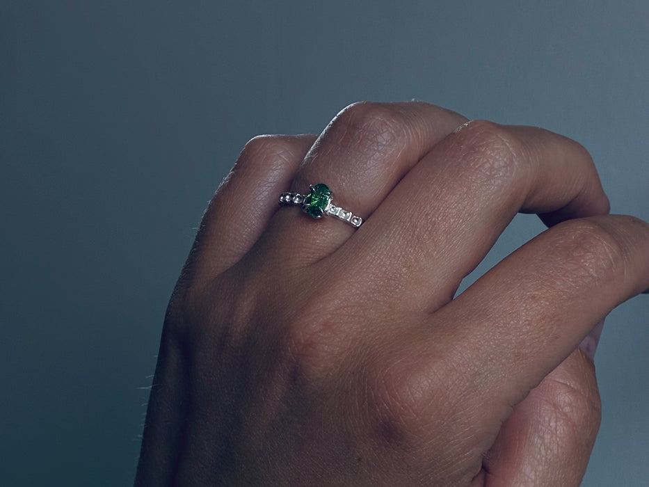 Seafarer - Ring with oval stone - Silver