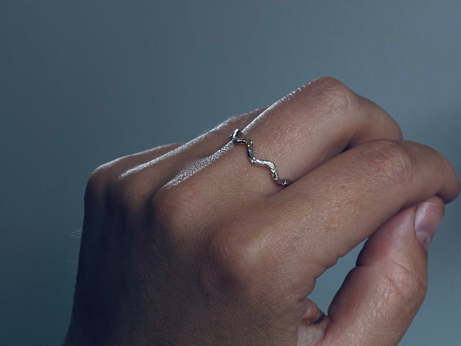 The milky way - Wavy ring - Silver