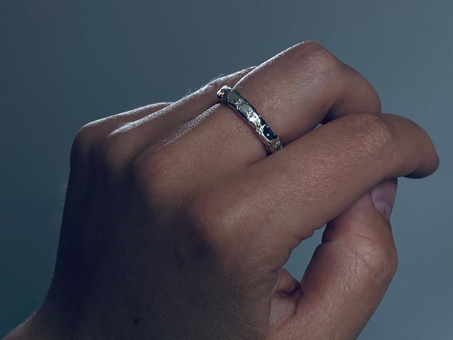 The milky way - Wide Ring - Silver