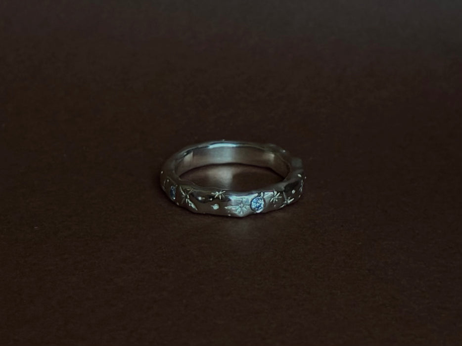 The milky way - Wide Ring - Stones - Silver